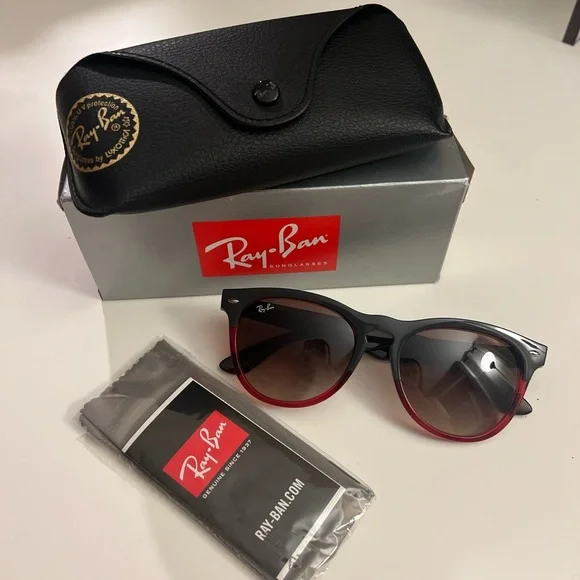 Ray-Ban | Accessories | Nwt Iris Rayban Black And Red  display picture 2